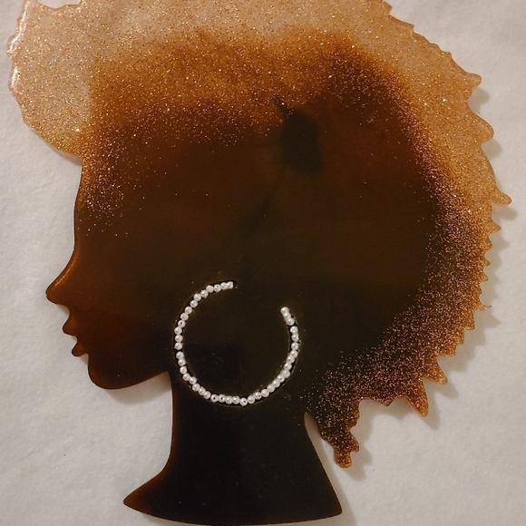 AFRO Girl Tray and Coaster - Picture 3 of 4